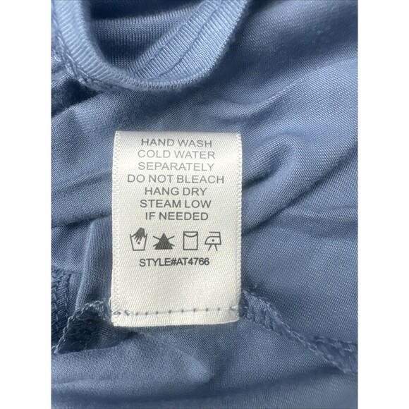 Allie Rose BLUE Lace Babydoll Flowy Rayon Blend Sleeveless Tank Top Sz M NEW - Picture 9 of 9